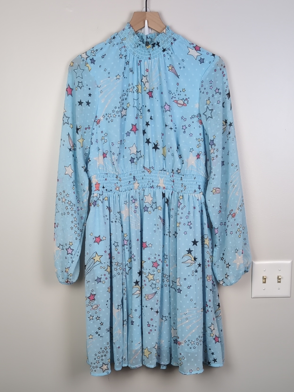 Torrid | Celestial Star Print Skater Dress | Sz 00 | Whimsigoth Fairycore Cosmic - Picture 3 of 12